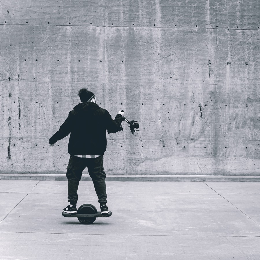 Chase rig camera on a onewheel